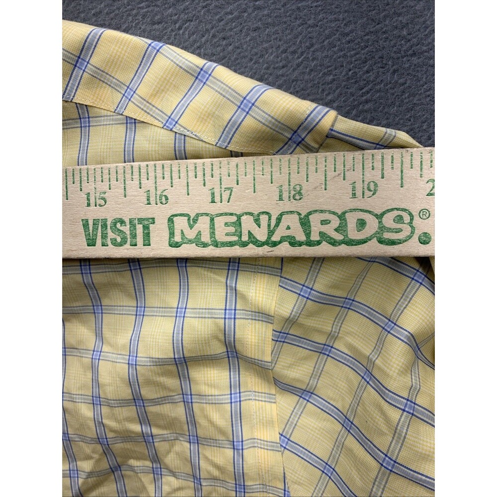 Brooks Brothers 346 The Original Polo Shirt Slim Fit Button Down Yellow Check 16 - Picture 5 of 15